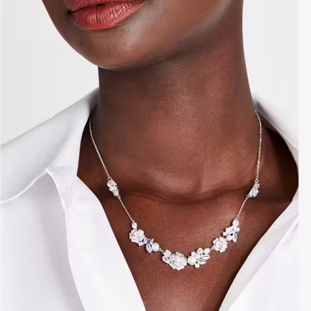 Kate Spade Bouquet Toss Necklace Silver - Picture 2 of 6